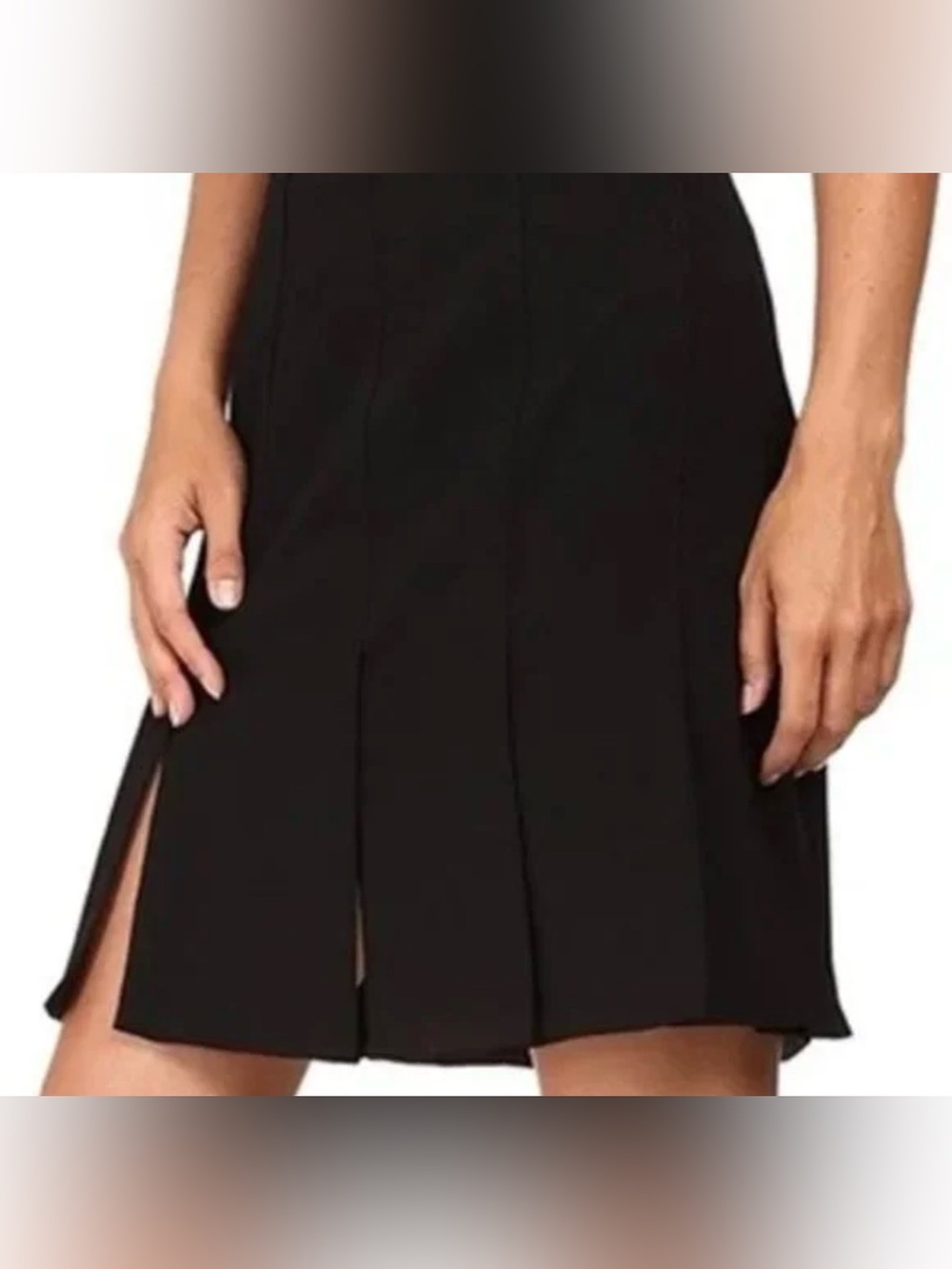 Trina Turk Carwash Black Pleat Skirt